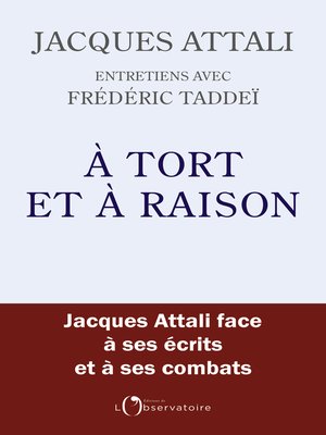 cover image of À tort et à raison